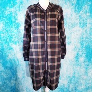 Rehab Plaid Long Lightweight Sporty Jacket